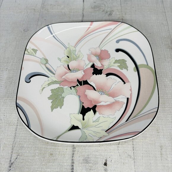 Sango Quadrille ANASTASIA  Andre Richard Floral Oriental Salad Plate Set 4 FLAW - Picture 6 of 16